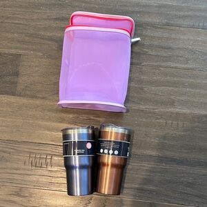Purple Travel Mug Set with Case
